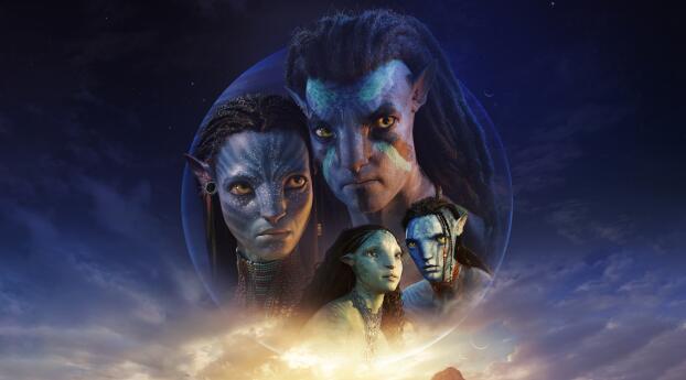 Avatar 2 The Way of Water Movie Poster Wallpaper 1350x689 Resolution