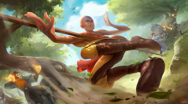 Avatar The Last Airbender HD Aang Wallpaper 1440x1440 Resolution