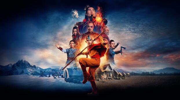 Avatar the last Airbender Netflix Poster Wallpaper 2732x2048 Resolution