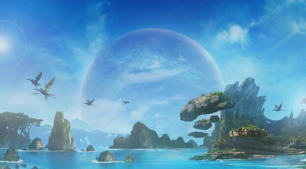 Avatar The Way of Water Background Wallpaper 1440x3120 Resolution