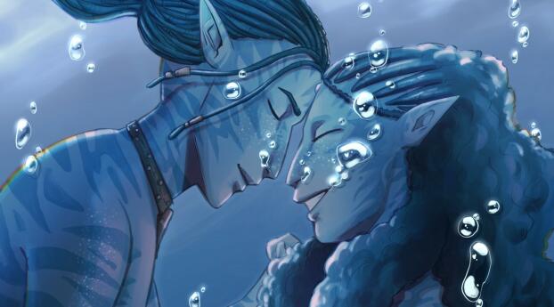 Avatar The Way of Water Love Art Wallpaper 1400x1050 Resolution