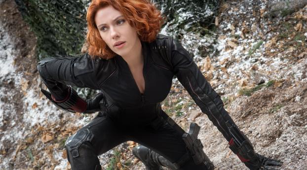 Avengers Age Of Ultron 2 Scarlett Johansson Pics HD Wallpaper 1440x3120 Resolution