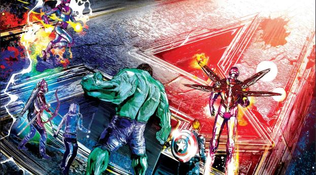 Avengers Endgame Comic Art Wallpaper 1280x720 Resolution