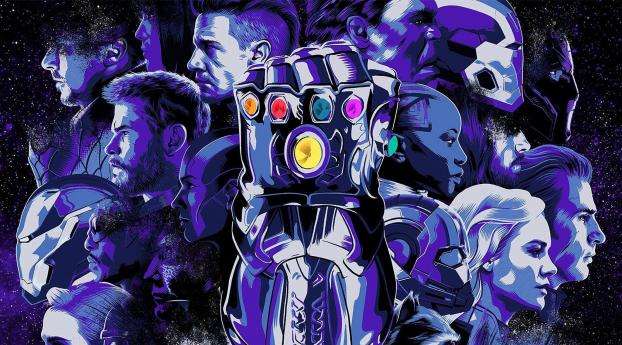 Avengers Endgame Cover Art Wallpaper 1080x2232 Resolution