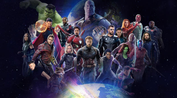 Avengers Infinity War 2018 All Characters Fan Poster Wallpaper 960x544 Resolution