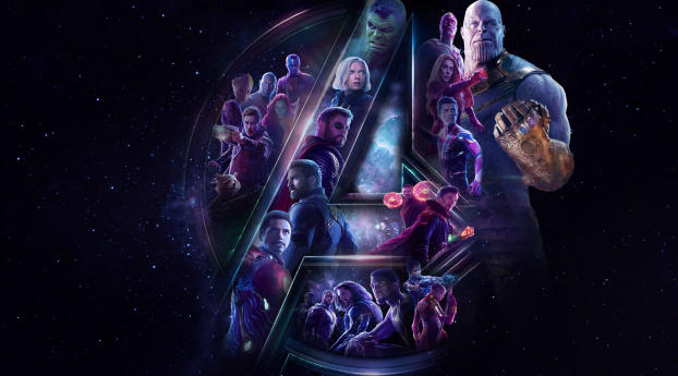 Avengers Infinity War All Superhero And Villain Poster Artwork Wallpaper 1080x1620 Resolution