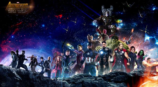 Avengers Infinity War All Superhero Characters Wallpaper 1280x2120 Resolution