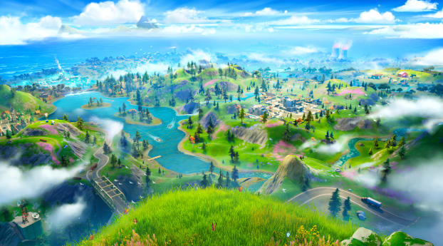 Background Of Fortnite Chapter 2 Wallpaper 320x320 Resolution