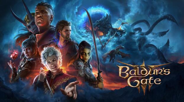 Baldur's Gate 3 Gaming Poster Wallpaper