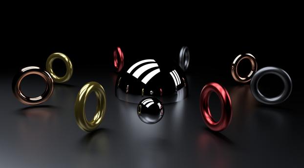 ball, ring, shape Wallpaper 1280x800 Resolution