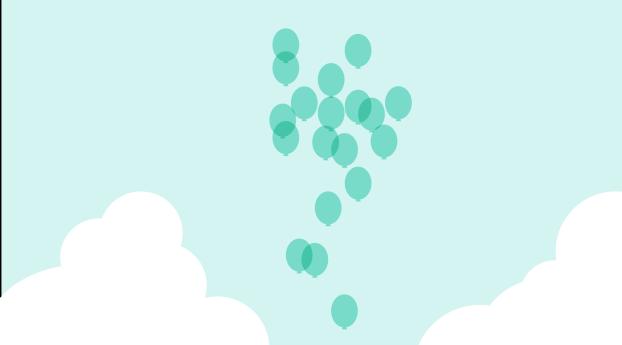 balloons, clouds, flying Wallpaper 1080x2220 Resolution