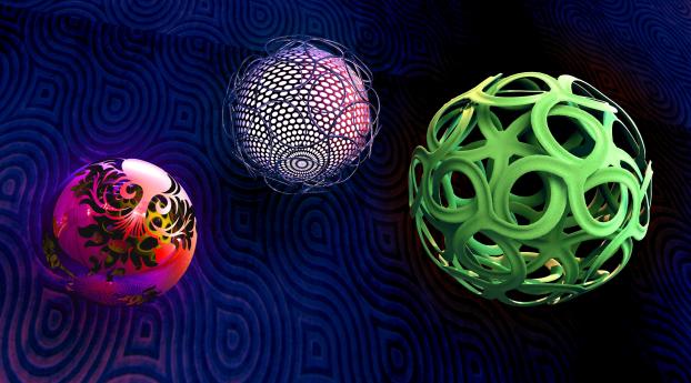 balls, spheres, shapes Wallpaper