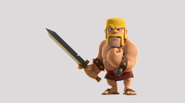 Barbarian Clash Of Clans Wallpaper 2560x1440 Resolution