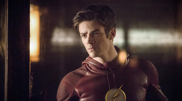 Barry Allen as Flash Wallpaper 1366x768 Resolution