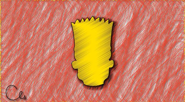 Bart Simpsons Digital Painting HD Wallpaper 2248x2248 Resolution