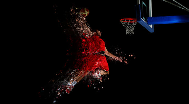 Basketball Artistic Wallpaper 2560x1024 Resolution