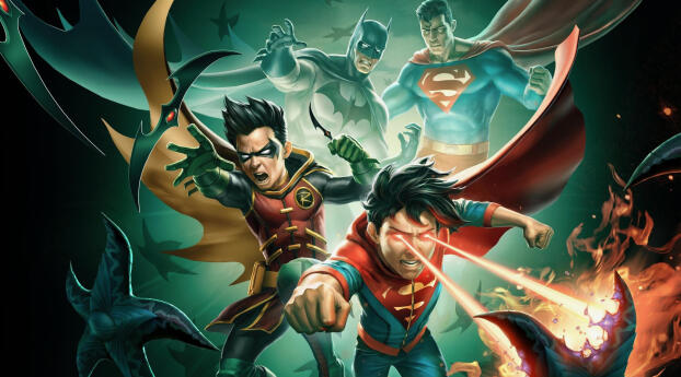 Batman and Superman: Battle of the Super Sons HD Wallpaper 1920x1080 Resolution