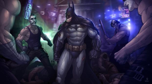 batman, arkham city, art Wallpaper 1280x800 Resolution