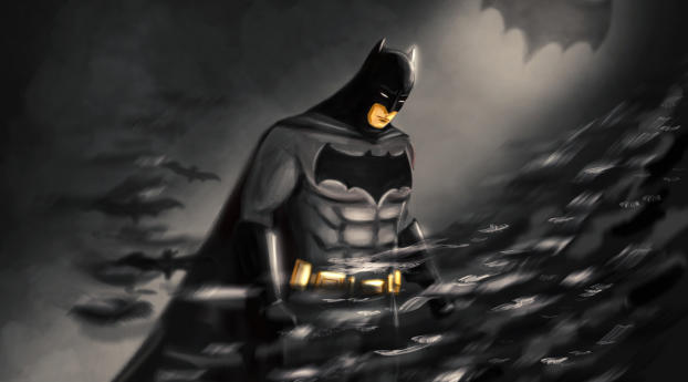 Batman DC Comic Draw Wallpaper 768x1280 Resolution