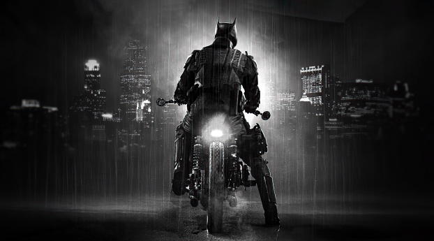 Batman in Batmobile Bike Wallpaper