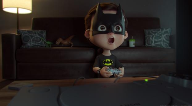 Batman Kid Cosplay Wallpaper 1280x1024 Resolution