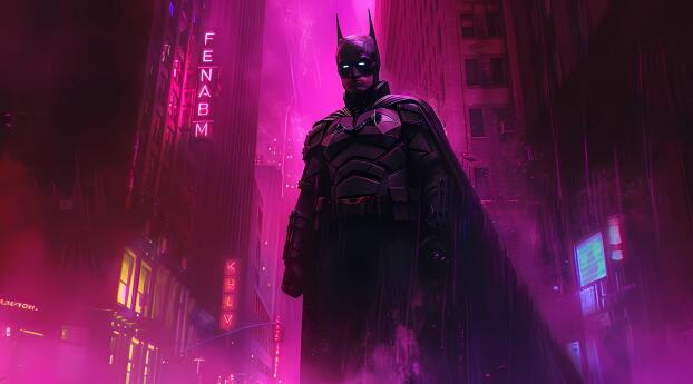 Batman Purple Background Wallpaper 1440x1920 Resolution