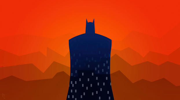 Batman Vector Art Wallpaper 1242x268 Resolution