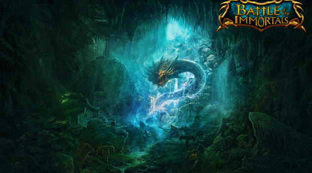 battle of the immortals, battle, dragon Wallpaper 1080x2160 Resolution