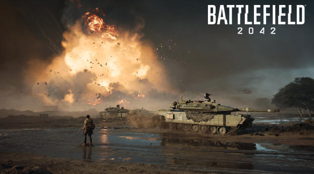 Battlefield 2042 Battleground Explosion Wallpaper Wallpaper 1800x1024 Resolution