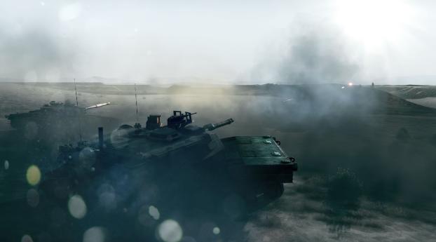 battlefield 3, tanks, mountain Wallpaper 1366x768 Resolution