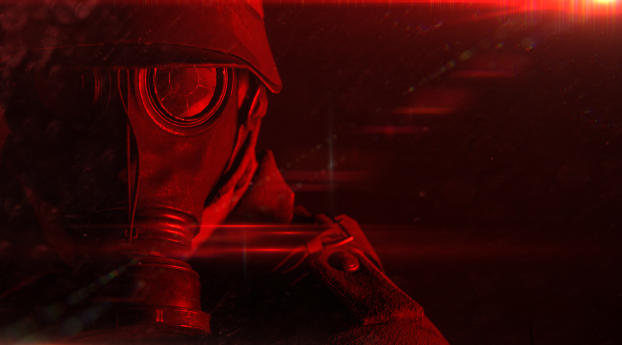 Battlefield Gas Mask Wallpaper 1080x2280 Resolution