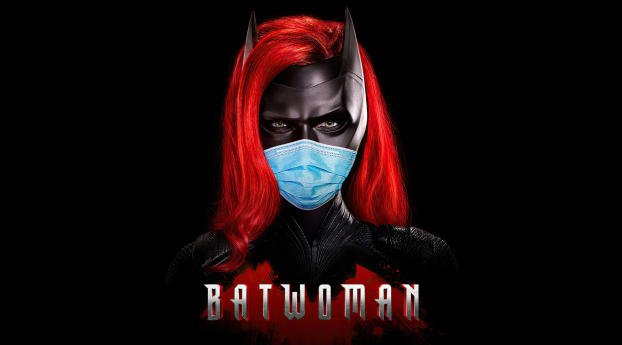 Batwoman Be Safe Mask Wallpaper 1360x768 Resolution