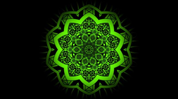 Beautiful Green Circular Pattern Wallpaper 1920x1080 Resolution