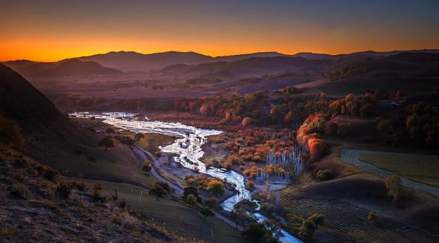 Beautiful Valley River Wallpaper 1280x800 Resolution