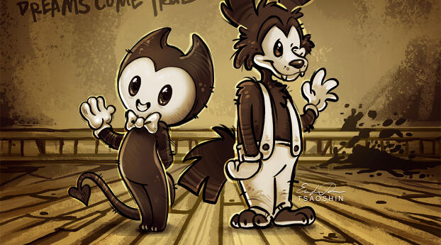 Bendy and the Ink Machine HD Wallpaper 1366x768 Resolution