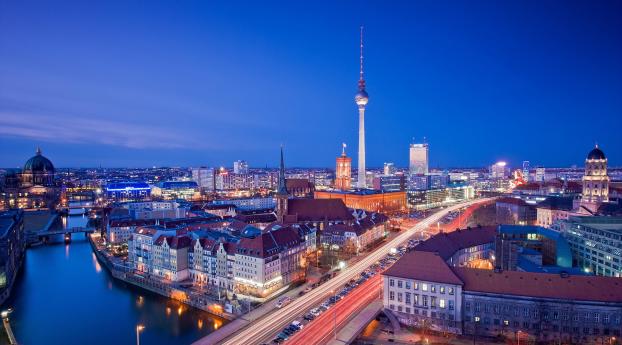 berlin, city, roads Wallpaper 1440x2560 Resolution
