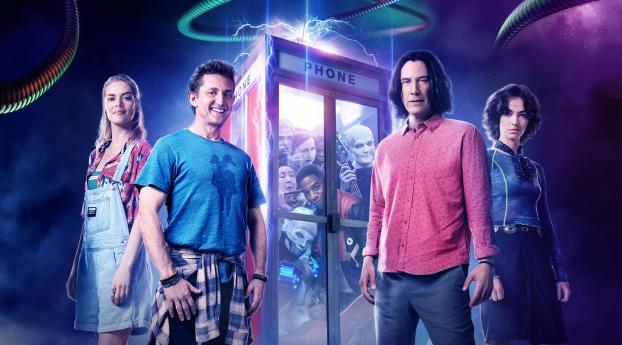 Bill & Ted Face the Music Poster Wallpaper 2174x1120 Resolution