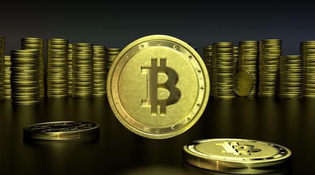 Bitcoin New Cryptocurrency Art Wallpaper 1366x768 Resolution