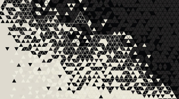 Black & White Triangle Pattern Wallpaper 1024x600 Resolution