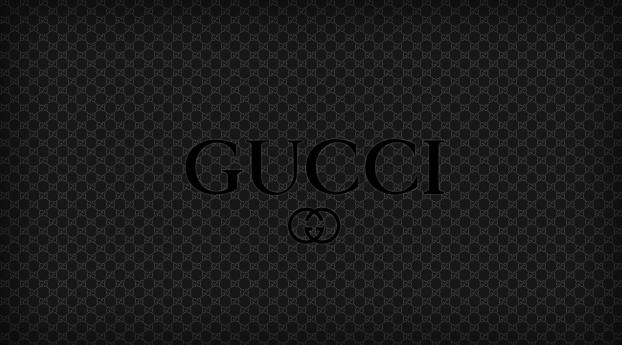 black gucci, logo, brand Wallpaper, HD