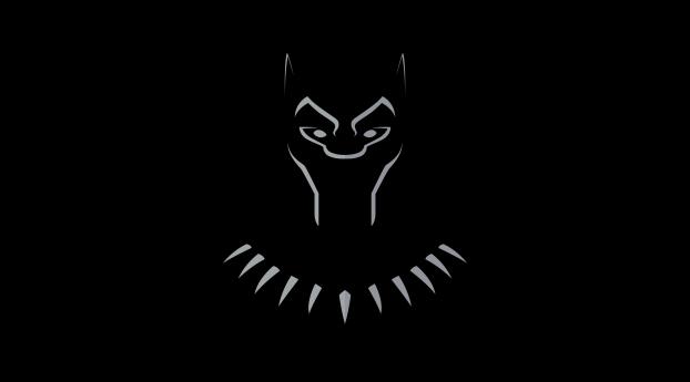 Black Panther Flat Digital Art Wallpaper