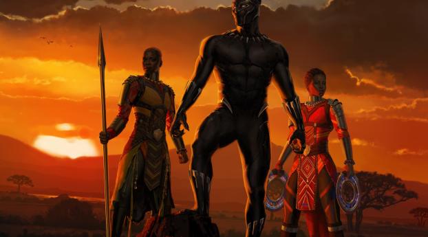 Black Panther Movie Artwork Wallpaper