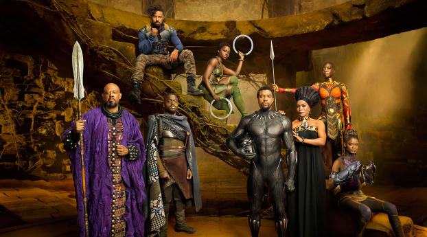 Black Panther Movie Cast Wallpaper 2000x1200 Resolution