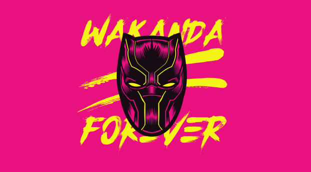 Black Panther Wakanda Forever 4k Minimalist Art Wallpaper
