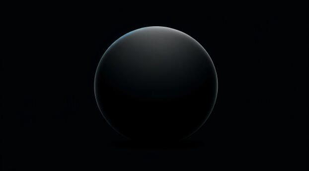 Black Sphere 4K Wallpaper