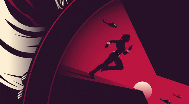 Black Widow 4k Digital Poster Wallpaper 1080x1920 Resolution