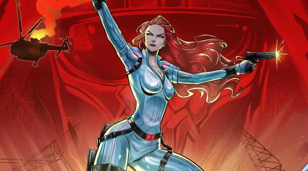 Black Widow HD Marvel Comic Art Wallpaper 1080x2232 Resolution