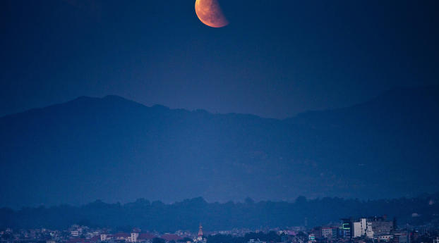 blood moon, blood moon 2015, shortest eclipse of the century Wallpaper 1080x2240 Resolution