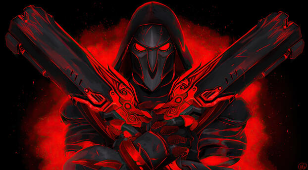 Blood Reaper Shadow Fight Overwatch Cool Wallpaper 1920x1080 Resolution