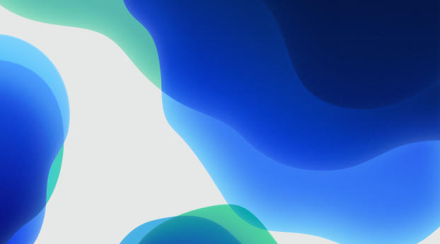 Blue and Light  iOS 13 Wallpaper 3840x1080 Resolution